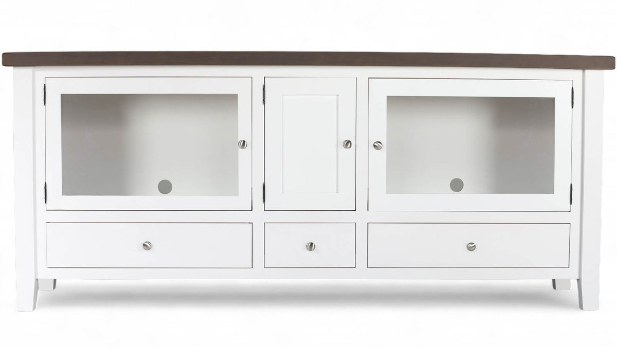 Farmhouse White 80” TV Stand