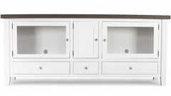 Farmhouse White 80” TV Stand