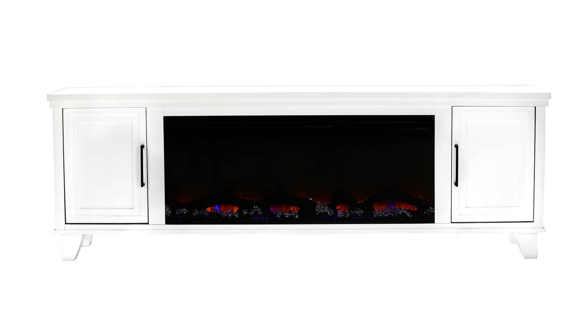 Sonoma Jasmine White 78” TV Console w/Fireplace