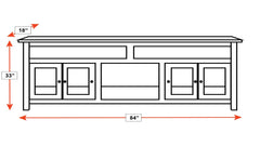 Mission 84" Onyx TV Console