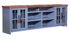 Blue Denim w/Whiskey Top 97” TV Console