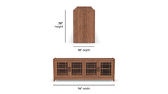 76-Inch Taliesin Walnut TV Stand | Gallery Furniture