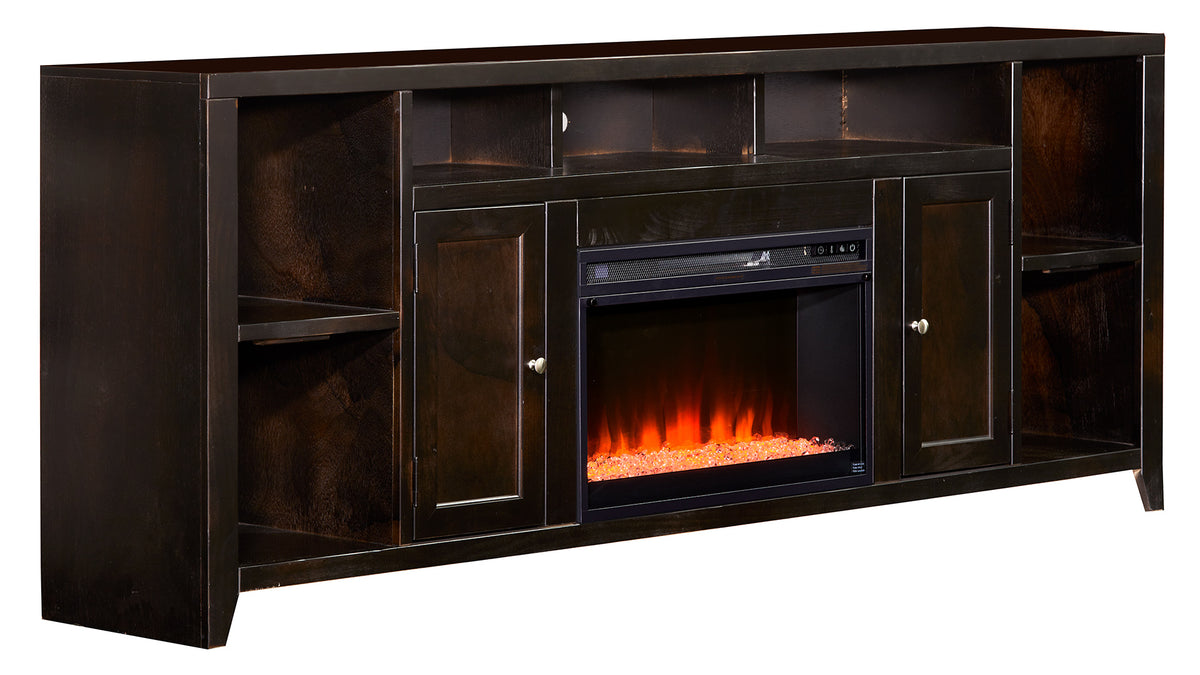 Urban Loft Mocha 84” TV Console w/Fireplace