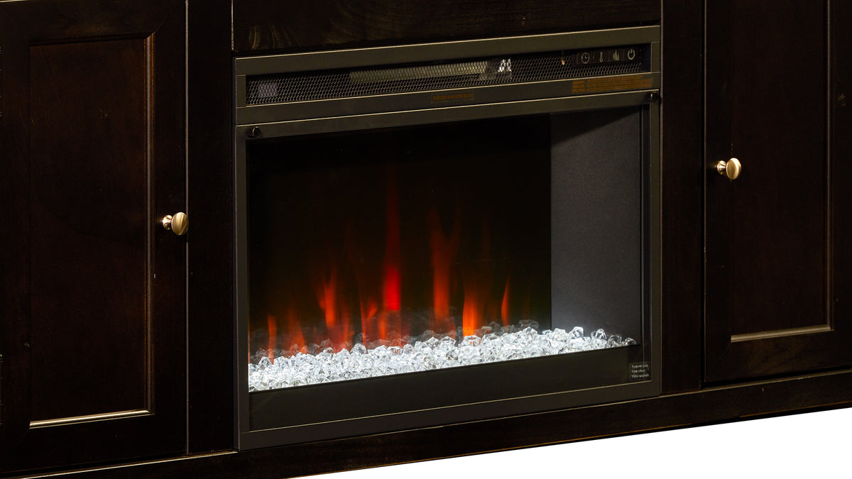 Urban Loft Mocha 84” TV Console w/Fireplace