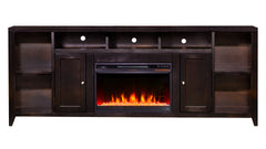 Urban Loft Mocha 84” TV Console w/Fireplace