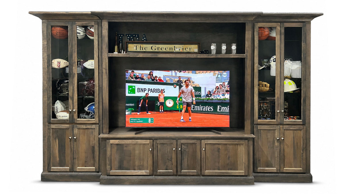 Manning Solid Wood Entertainment Center | Amish Made | Made in USA | Gallery Furniture