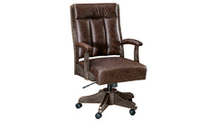BOB TIMBERLAKE SMOKE LEATHER OFFICE CHAIR