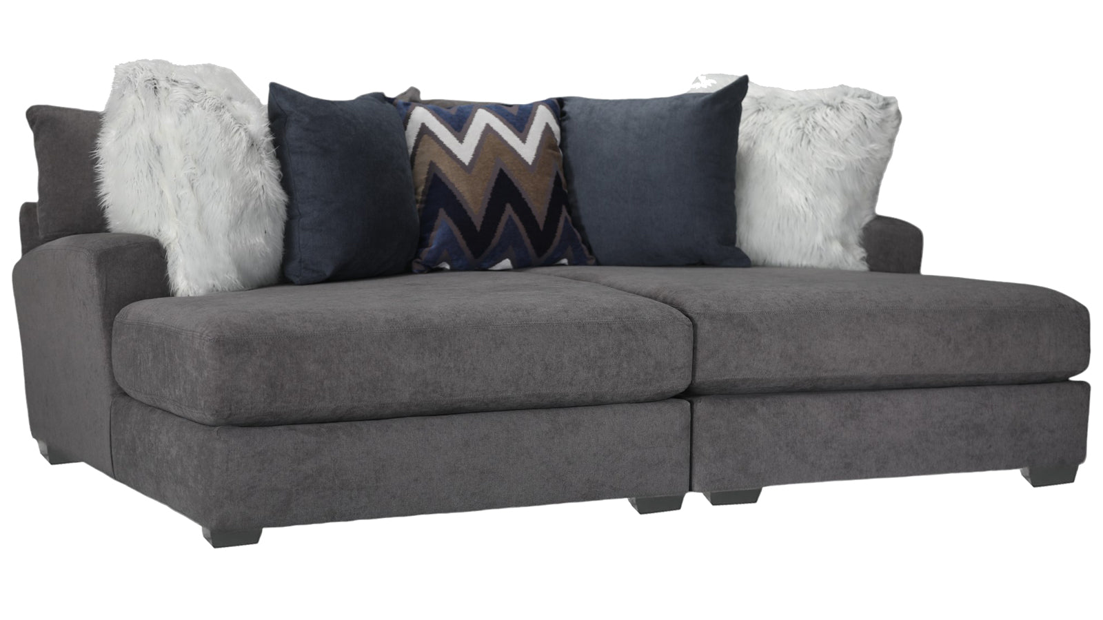 Sensation Charcoal Double Chaise