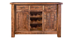 Houston 60" Amish Ruff Sawn Maple Wine Storage Sideboard | Made in USA | Gallery Furniture