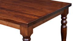 Mesa de comedor colonial de arce macizo Yorktown de 84 pulgadas
