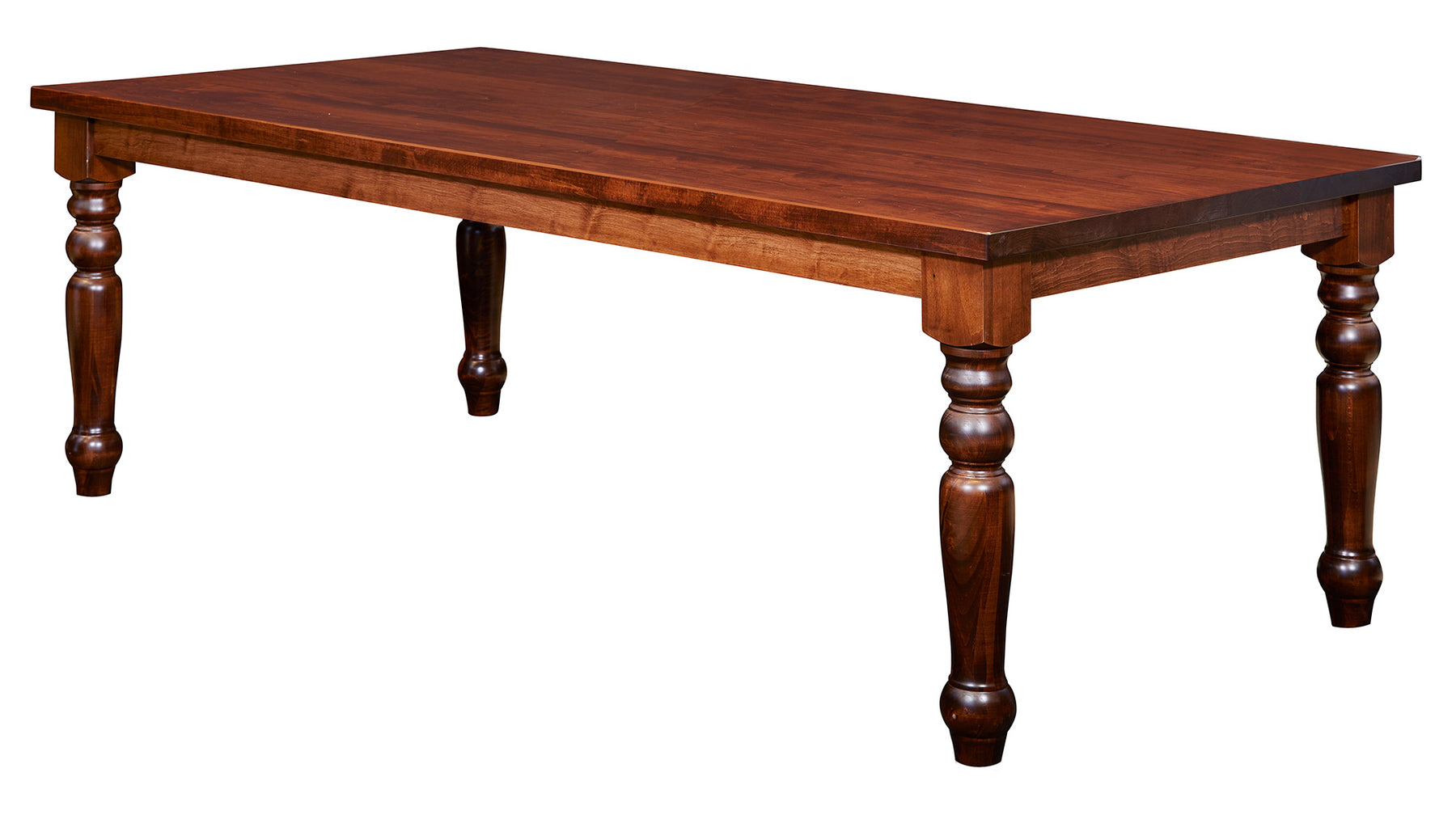 Mesa de comedor colonial de arce macizo Yorktown de 84 pulgadas