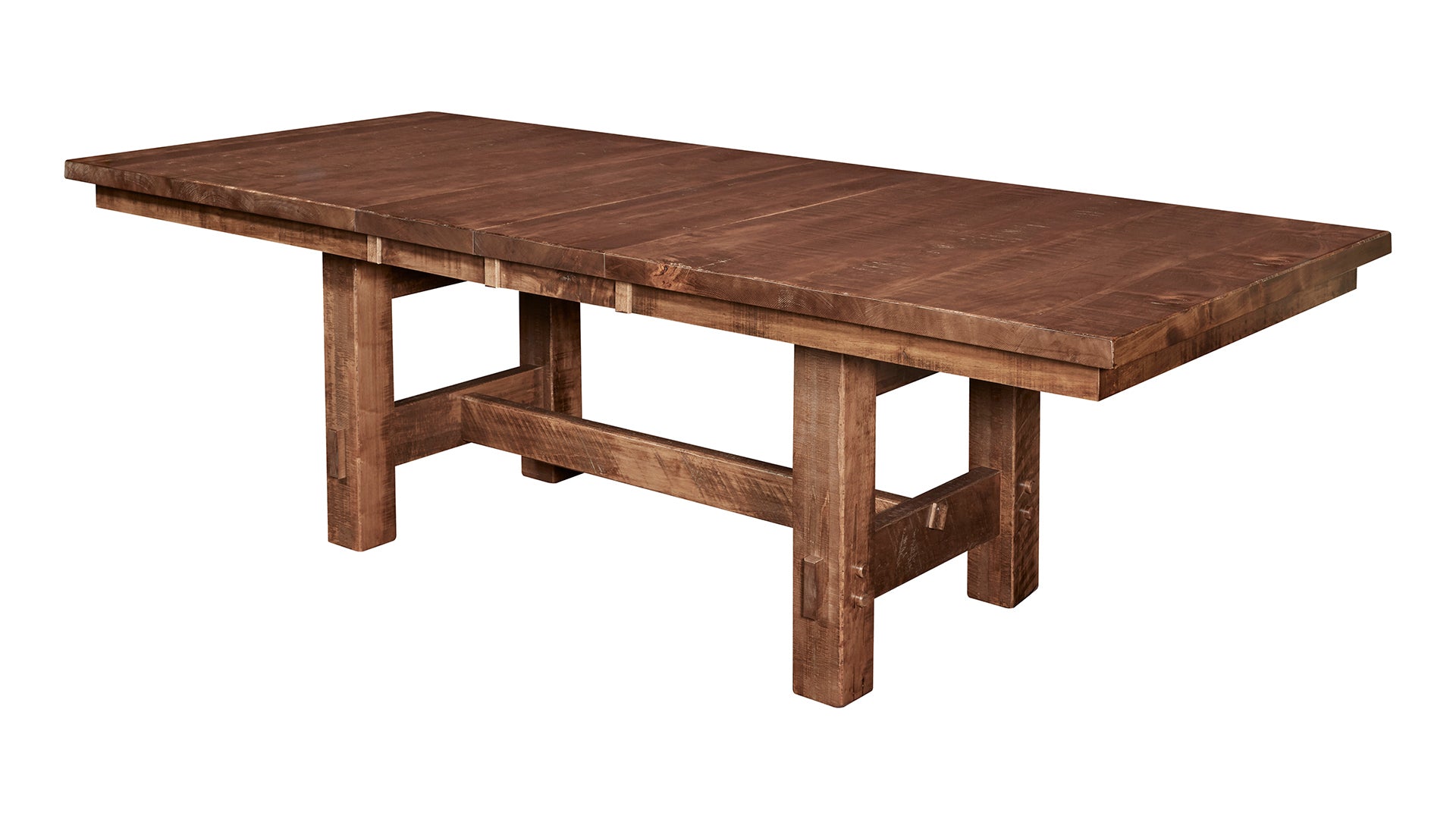 `Houston 72in Solid Maple Expandable Trestle Dining Table w/2 12"leaves