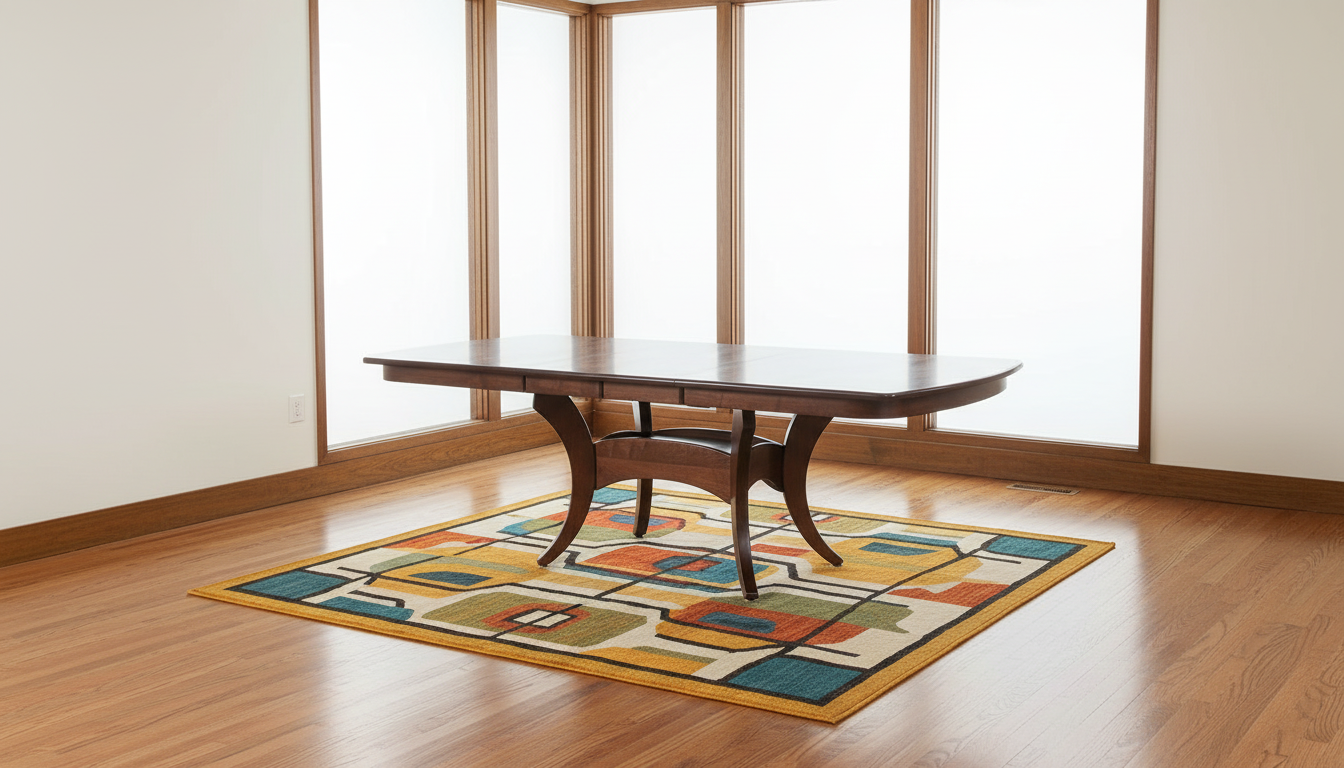 Galveston Solid Maple Wood Asbury Stain Expandable Dining Table