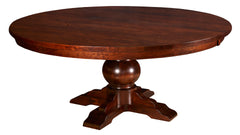 San Gabriel 72” Round Rustic Cherry Pedestal Dining Table