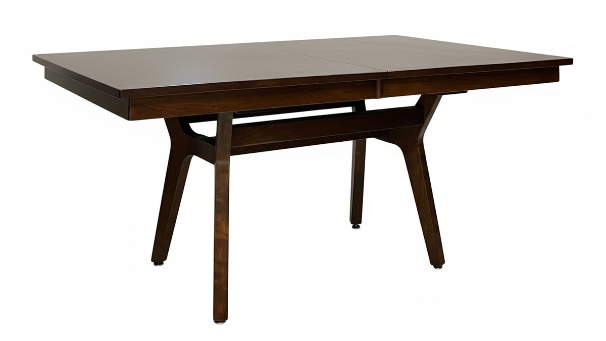 Windsor Solid Cherry Modified Pedestal Base 66" Expandable Dining Table w/ 2 12in Storable Leaves