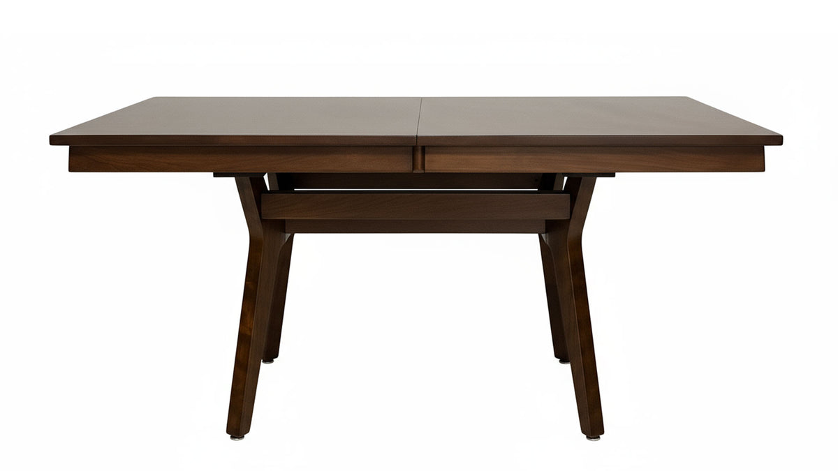 Windsor Solid Cherry Modified Pedestal Base 66" Expandable Dining Table w/ 2 12in Storable Leaves