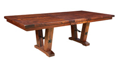 Mesa de comedor extensible Crosby de madera maciza de cerezo negro, 72"-90"