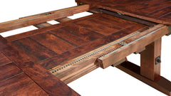 Mesa de comedor extensible Crosby de madera maciza de cerezo negro, 72"-90"