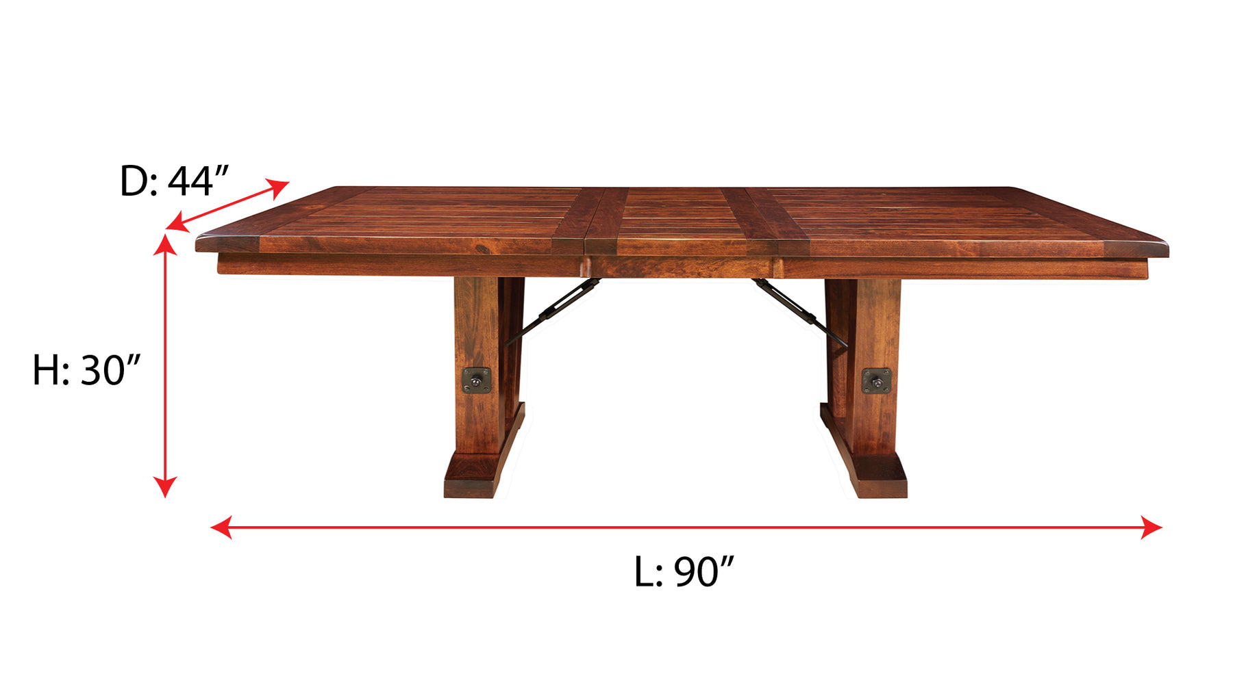 Mesa de comedor extensible Crosby de madera maciza de cerezo negro, 72"-90"
