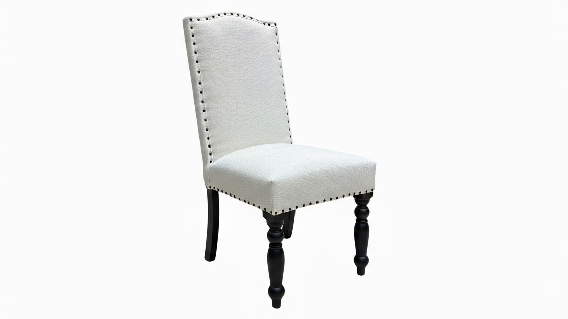 Carson Solid Maple Cream Upholstered Dining Side Chair