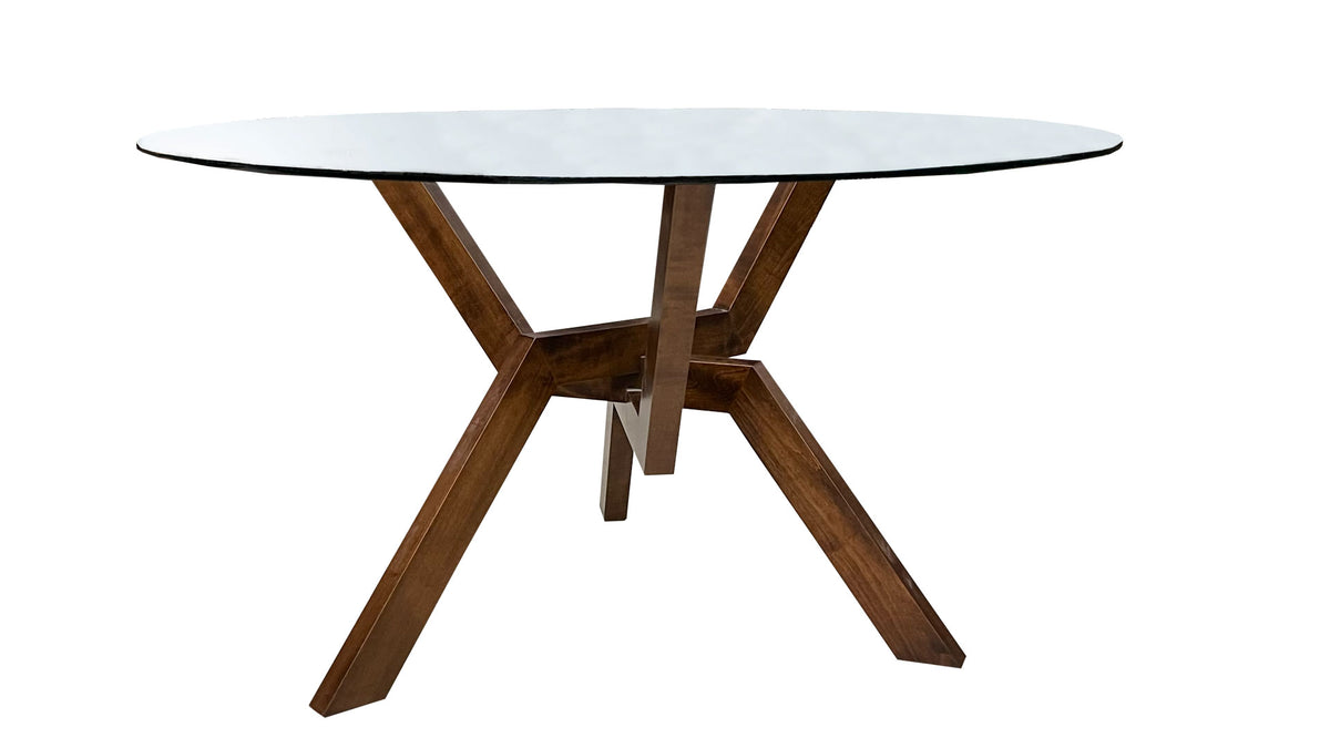 Round Glass 42" Dining Table