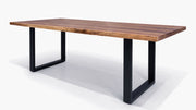84" Live Edge Solid Black Walnut Slab Dining Table