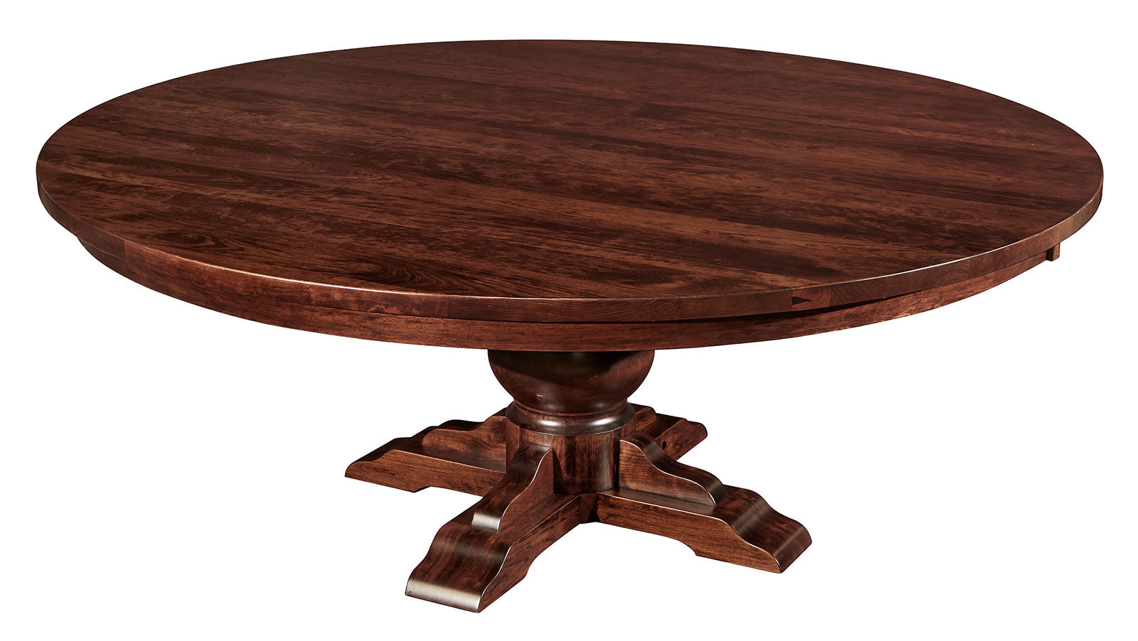 San Gabriel 60” Round Rustic Cherry Pedestal Dining Table