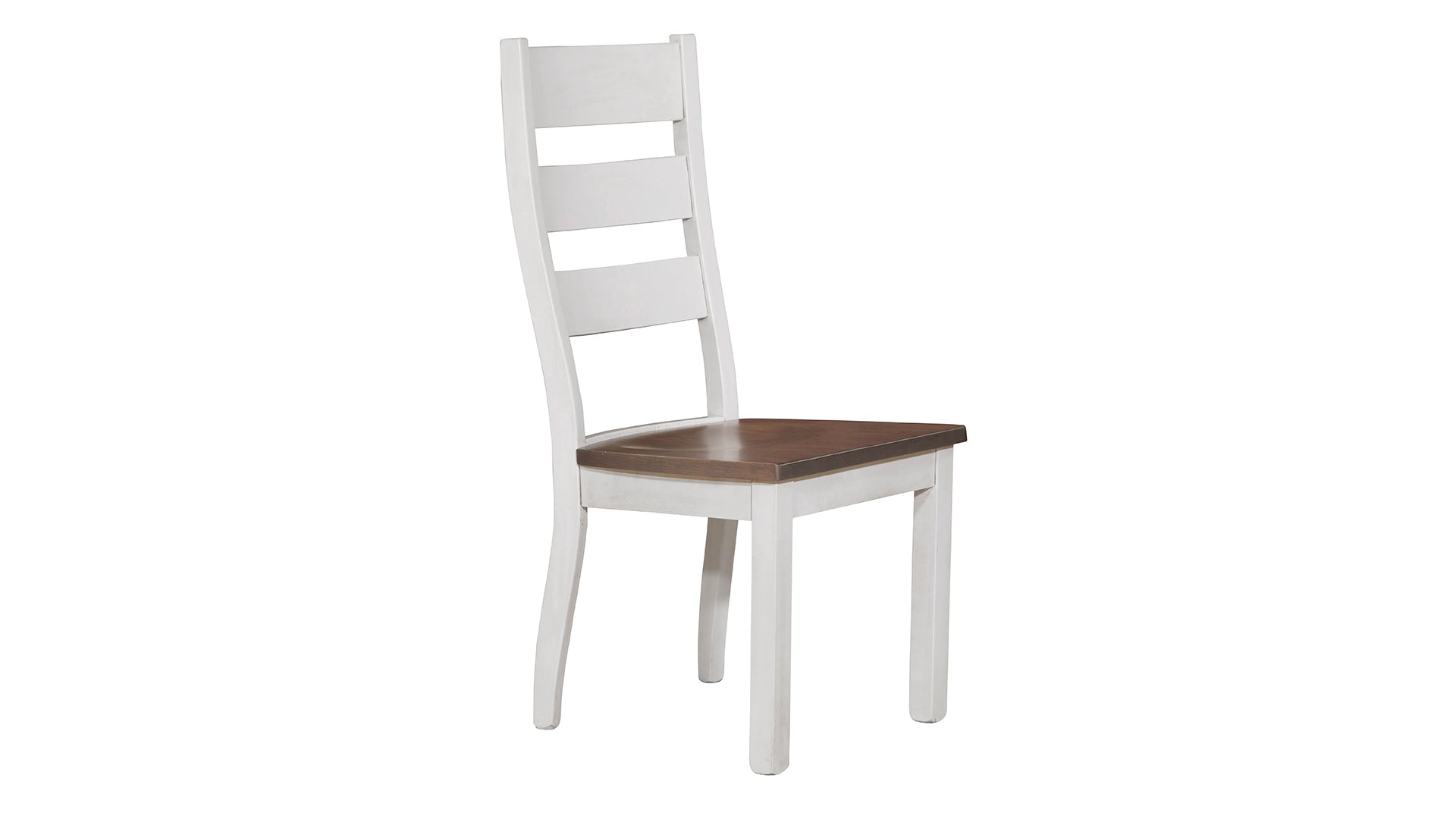 Silla auxiliar de comedor Branson de arce macizo en color blanco costero