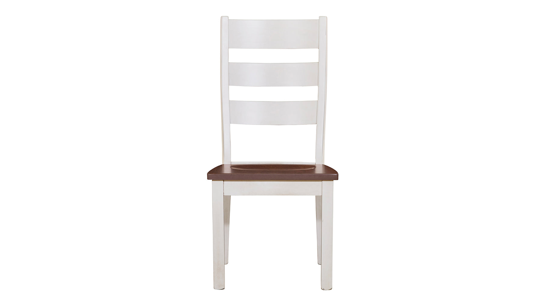 Silla auxiliar de comedor Branson de arce macizo en color blanco costero