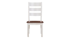 Silla auxiliar de comedor Branson de arce macizo en color blanco costero