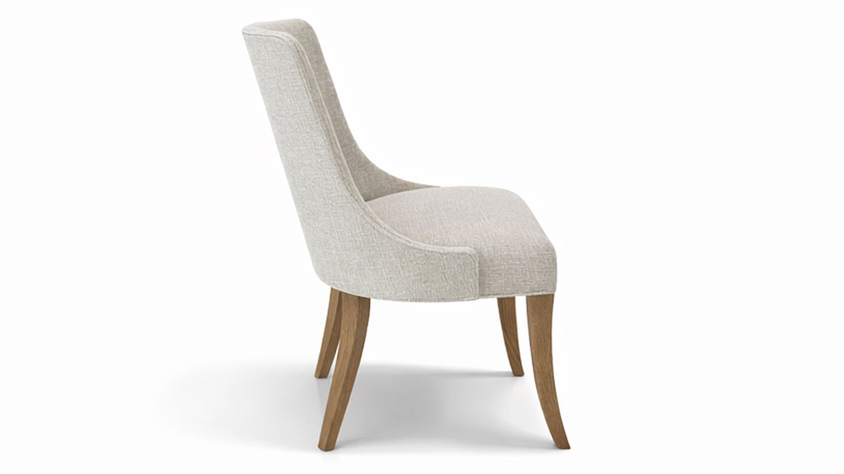 Bow River Solid Oak Wood Upholstered Side Dining Chair