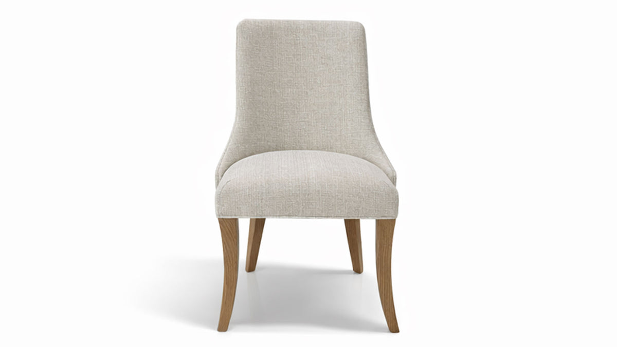 Bow River Solid Oak Wood Upholstered Side Dining Chair