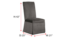Barcelona Charcoal Parson Dining Side Chair