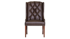 Silla de comedor tapizada en piel Texas