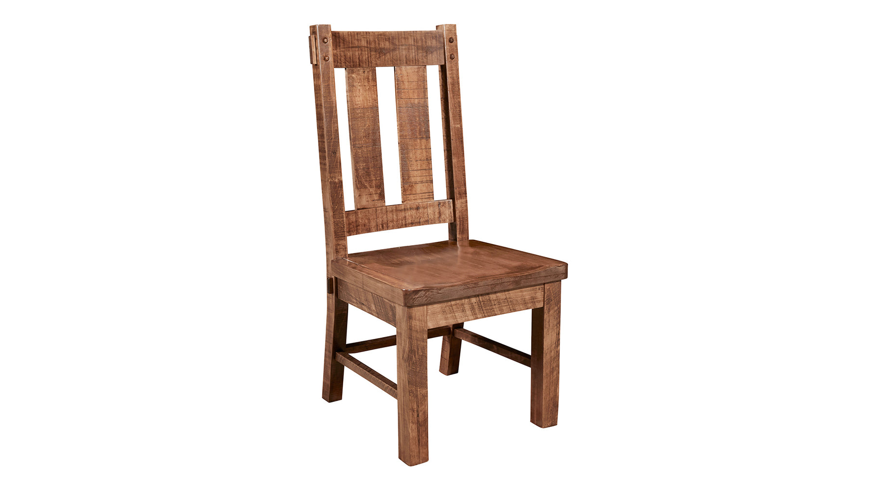 Houston Almond Brown Ruff Sawn Solid Maple Dining Side Chair