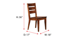 Silla de comedor Roy de arce macizo marrón Asbury