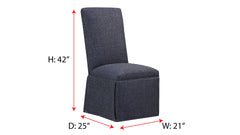 Hampton Charcoal Skirted Dining Chair