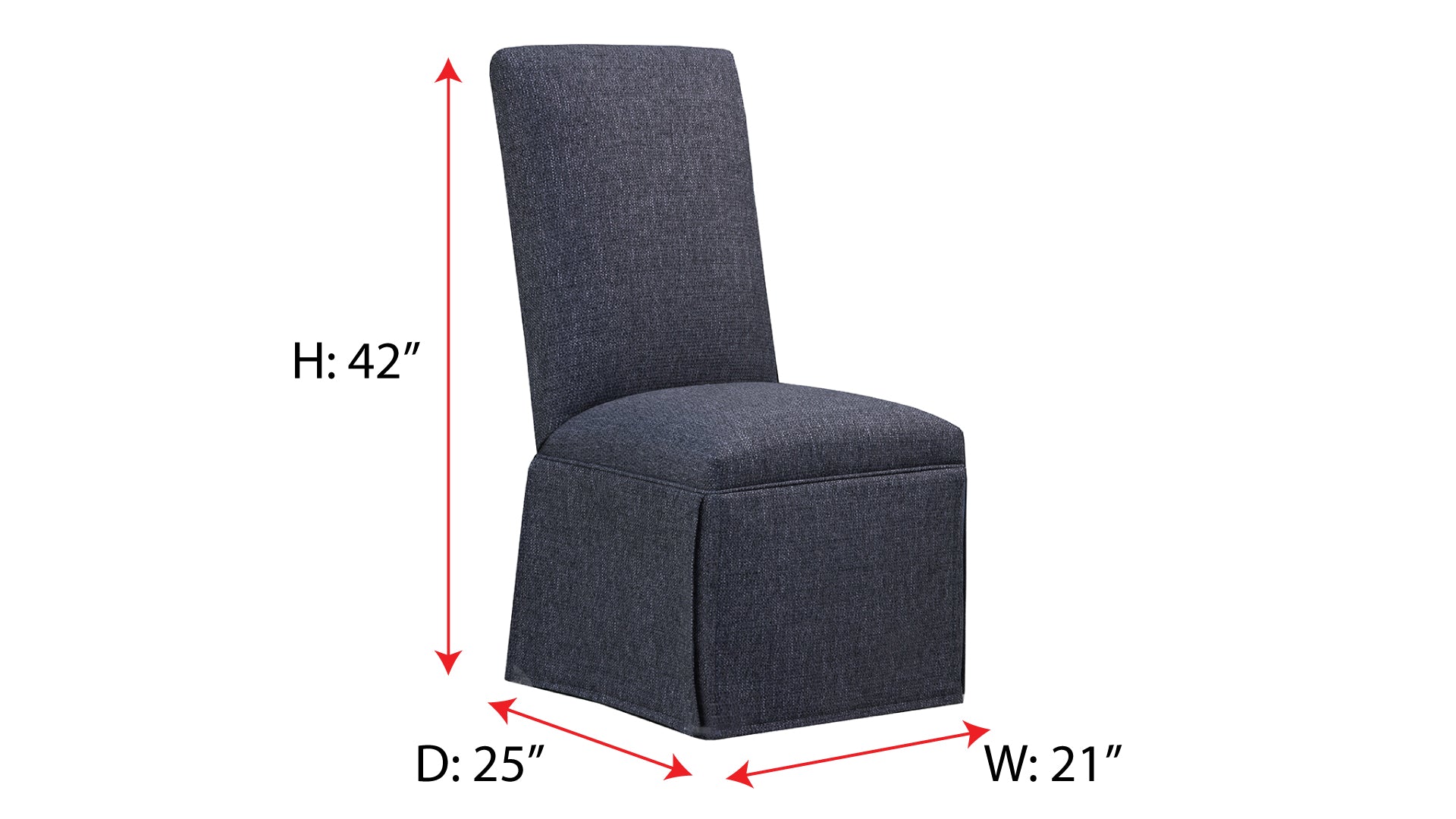 Hampton Charcoal Skirted Dining Chair
