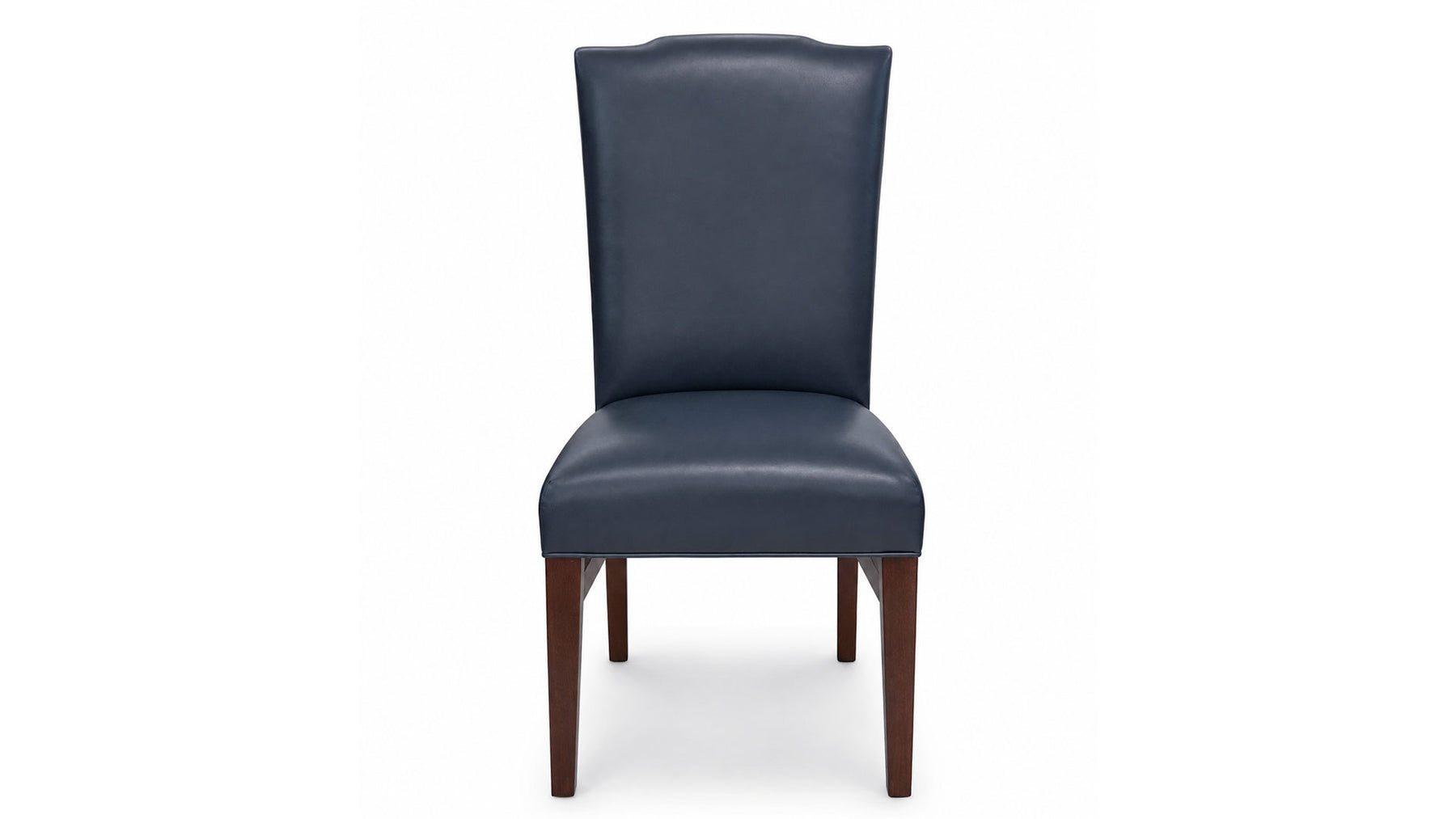 Bow River Oceanic Blue Top Grain Leather Solid Maple Wood Side Chair