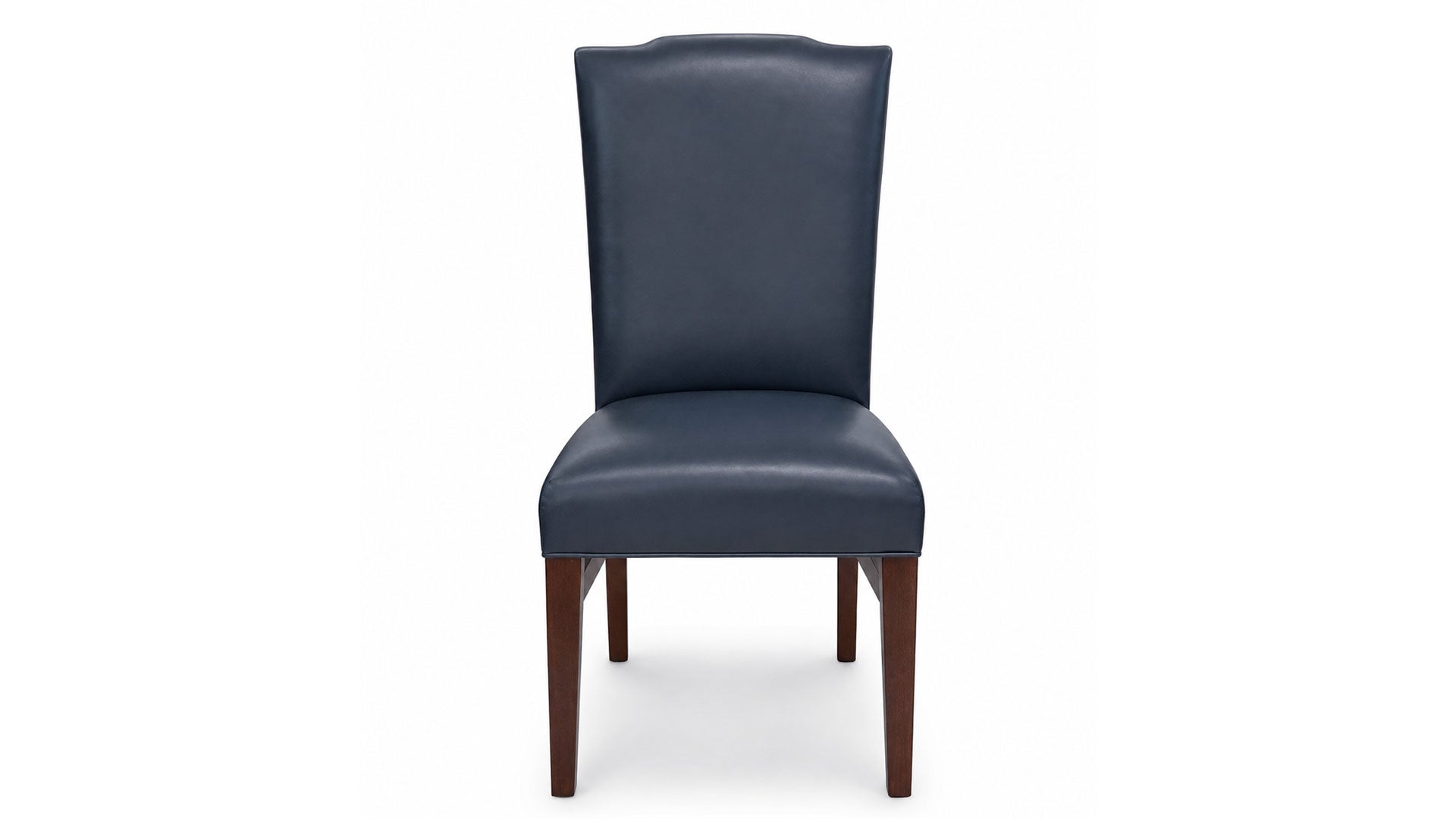 Bow River Oceanic Blue Top Grain Leather Solid Maple Wood Side Chair