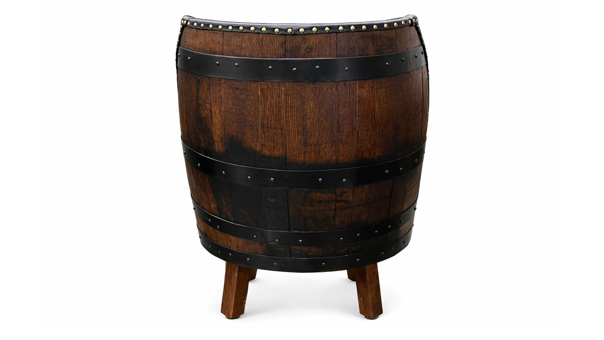 Swivel Barrel Back Leather Chair