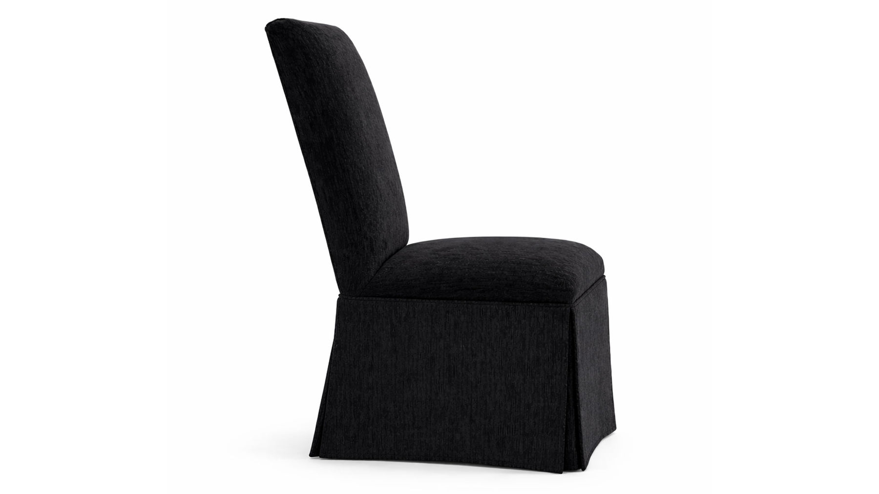 Logan Black Skirted Dining Chair