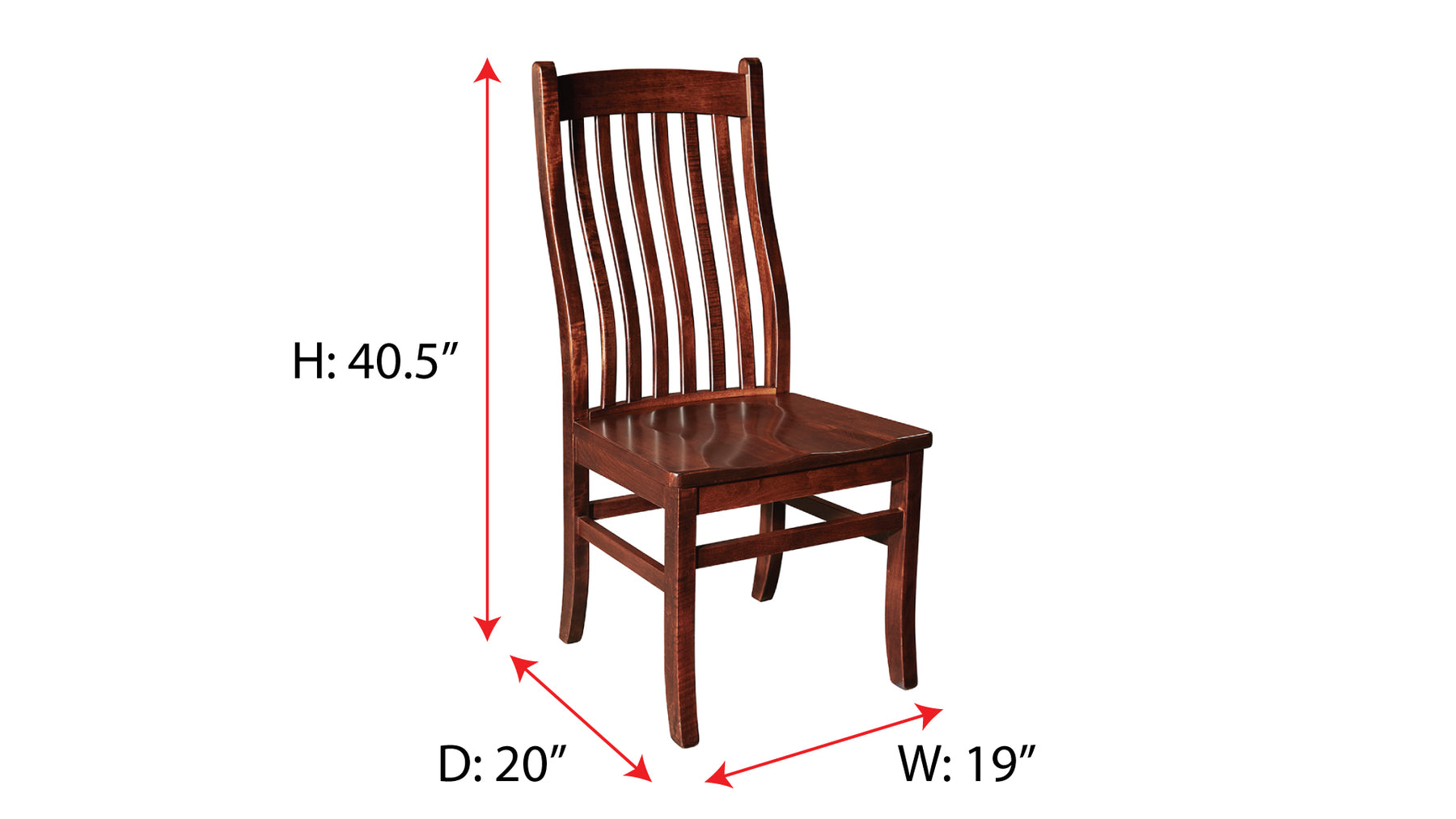 Arts & Crafts Solid Maple Dining Side Chair