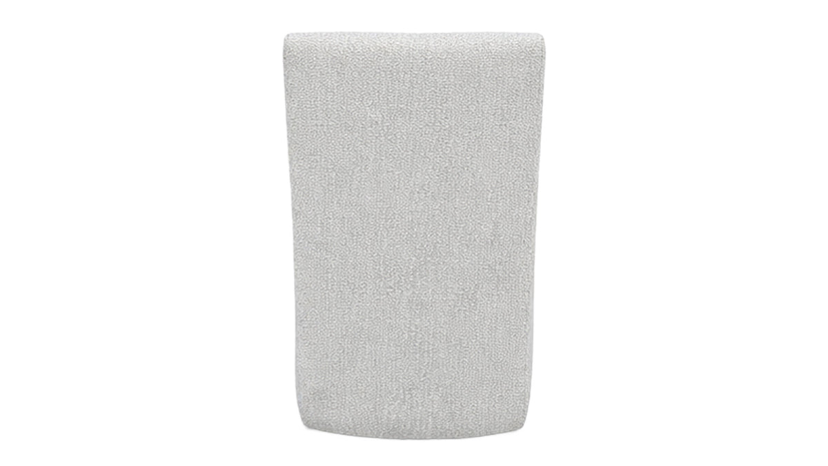 Sandstone Performance Fabric Dining Chair with Rolling Casters
