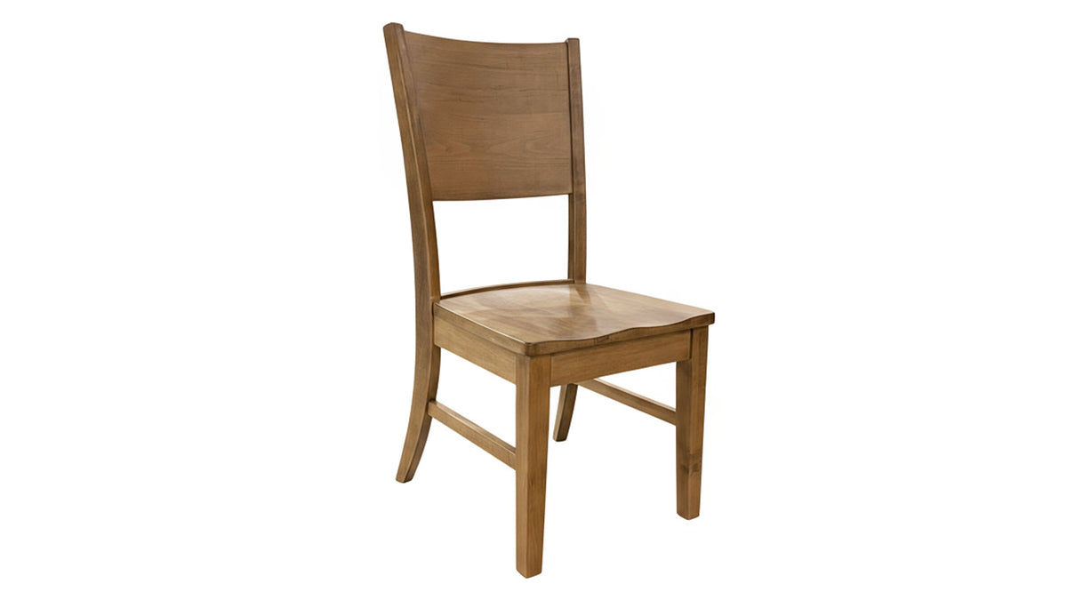 Silla auxiliar de comedor Ceresco de madera maciza de arce con acabado natural