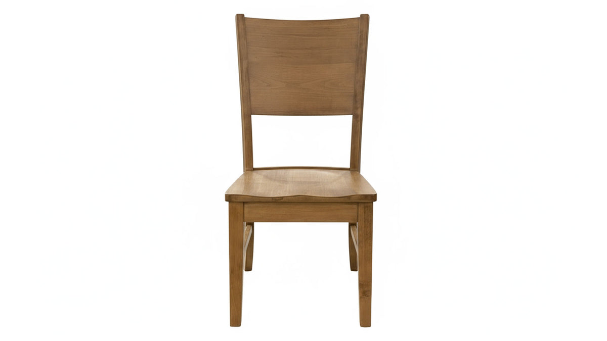 Silla auxiliar de comedor Ceresco de madera maciza de arce con acabado natural