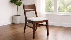 Carter Solid Maple Wood Upholstered Side Dining Chair