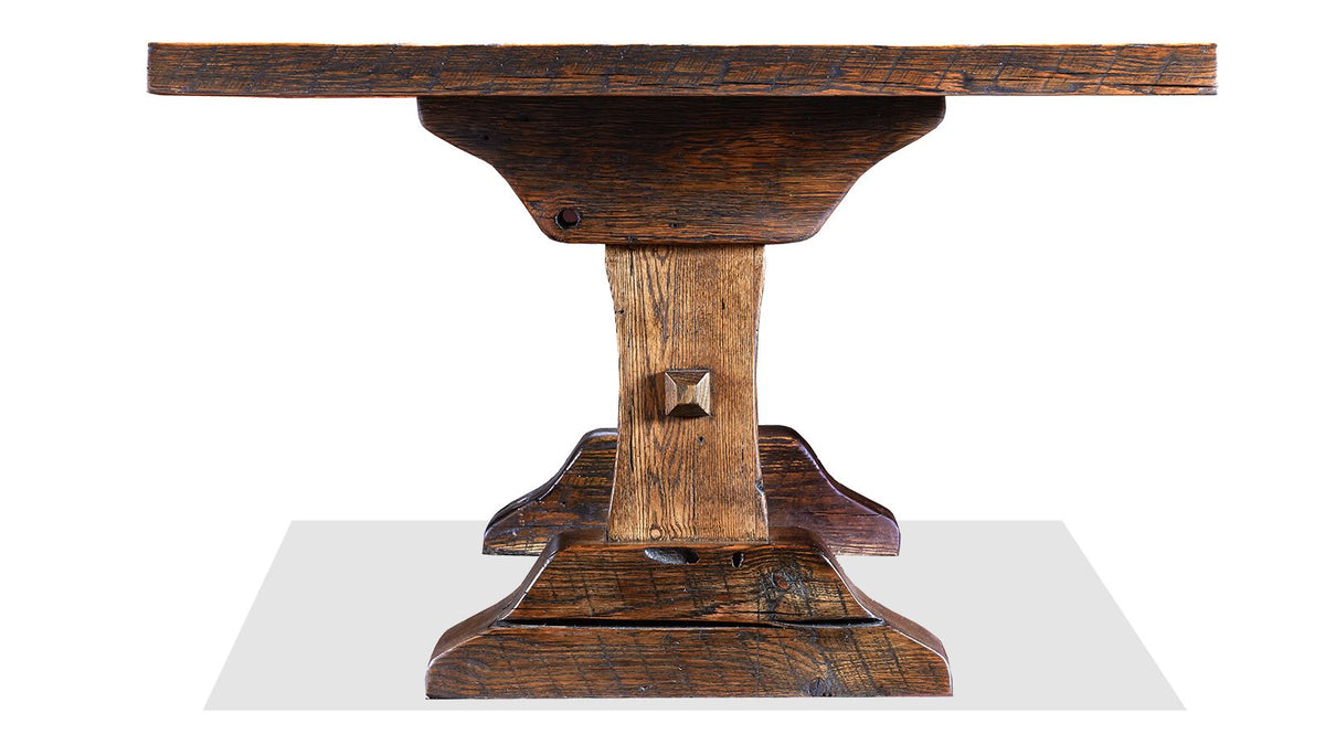 Mesa de comedor Lexington de 96 pulgadas de roble recuperado de granero