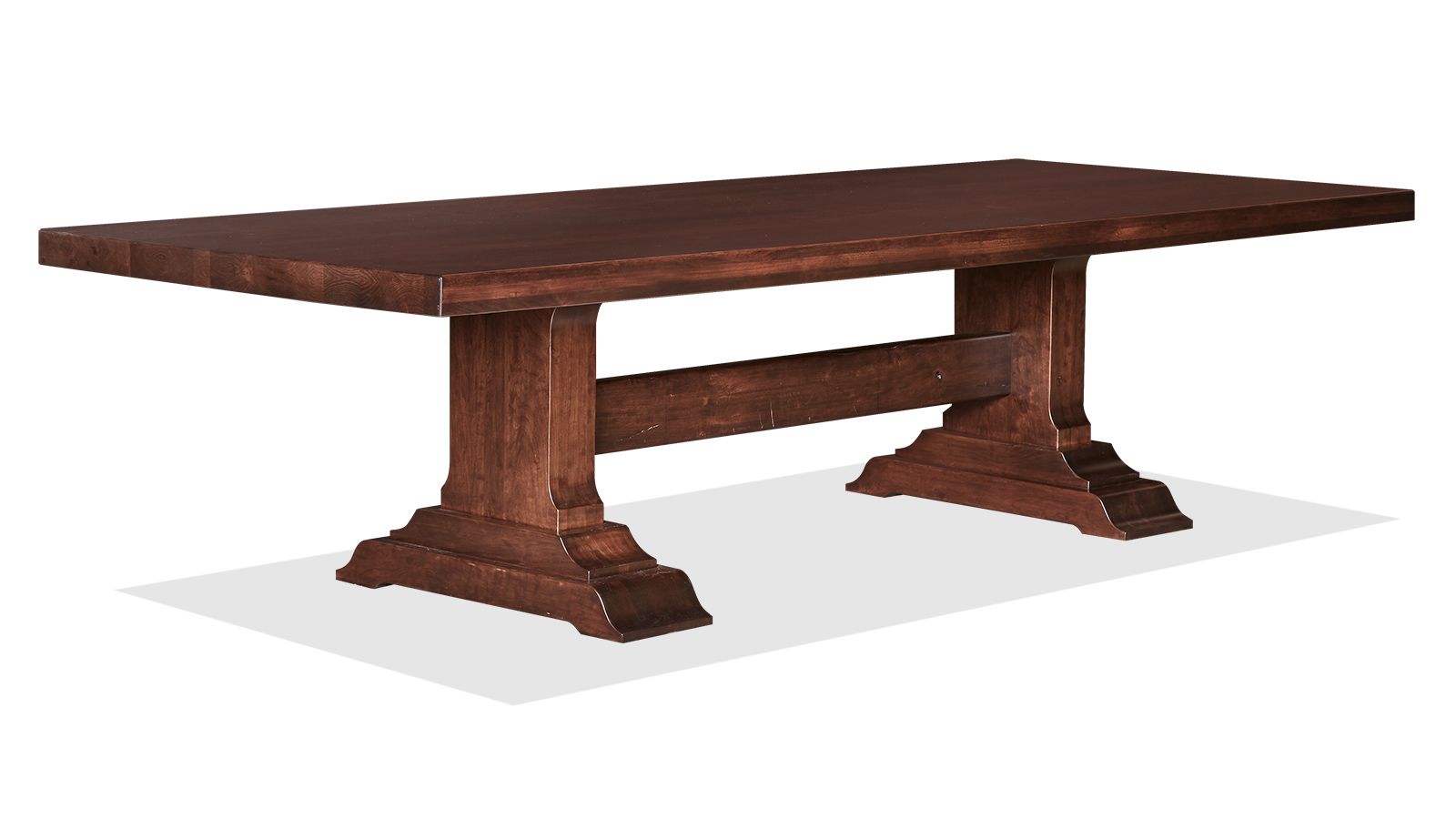 Huntsville 96" Solid Black Cherry Trestle Dining Table