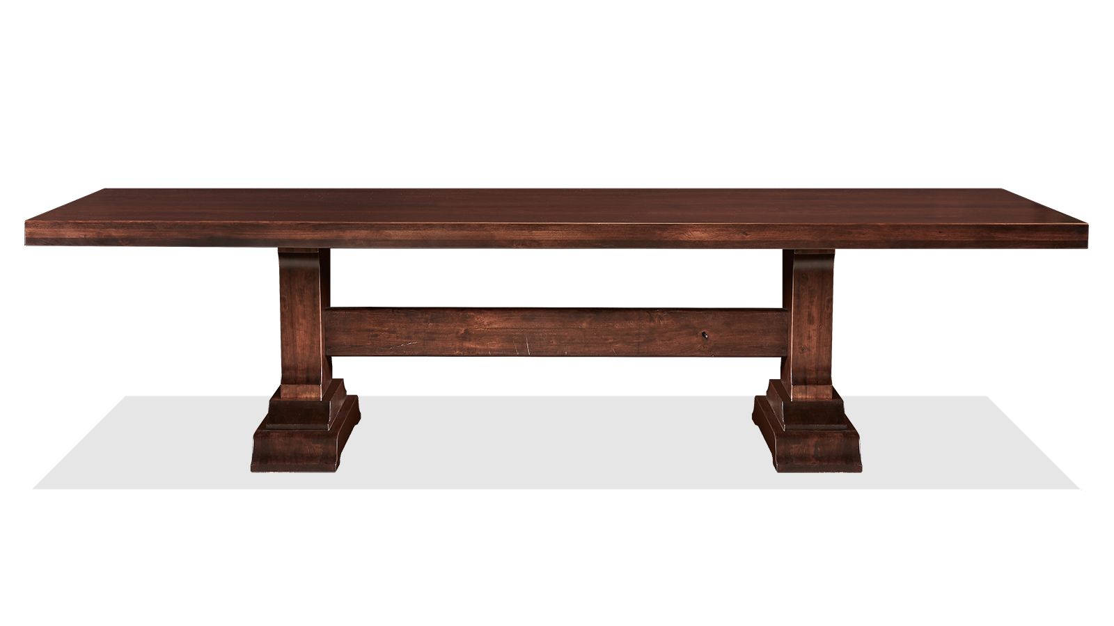 Huntsville 96" Solid Black Cherry Trestle Dining Table